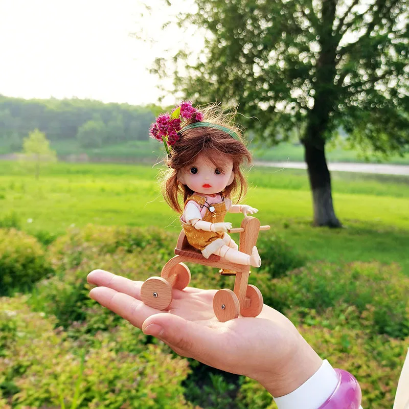 

Dollhouse Accessories Realistic Toddler Tricycle Mini Model Scene Decoration Ornament 1:12 1:8 1:6 BJD OB11 Doll Car