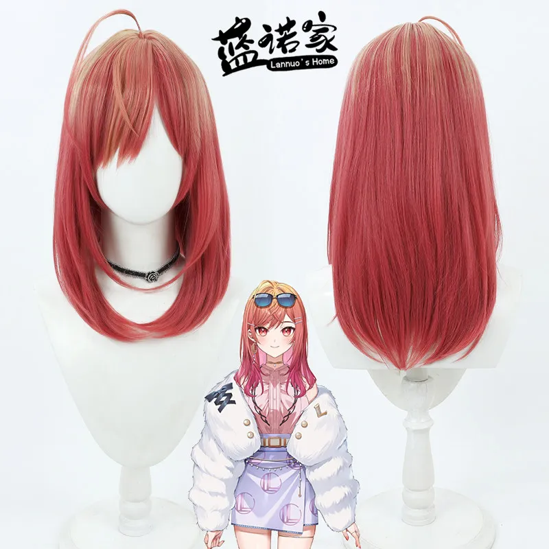 Anime Ichijou Ririka Cosplay Wig Halloween Carnival Party Props Synthetic Hair Heat Resistant Fiber + Wig Cap