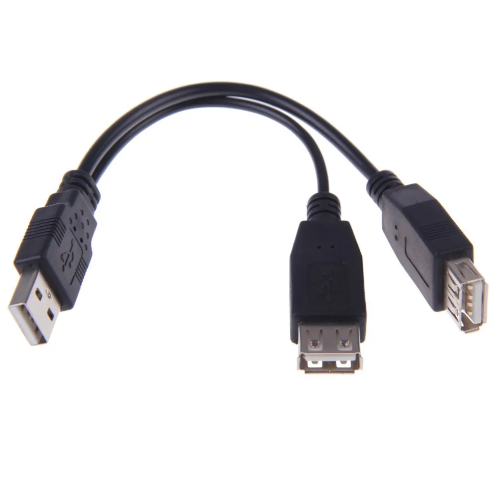 Cablecc-CYSM USB 2.0 ذكر إلى البيانات المزدوجة ، أنثى + كابل الطاقة ، تمديد كابل ، 20 سنتيمتر