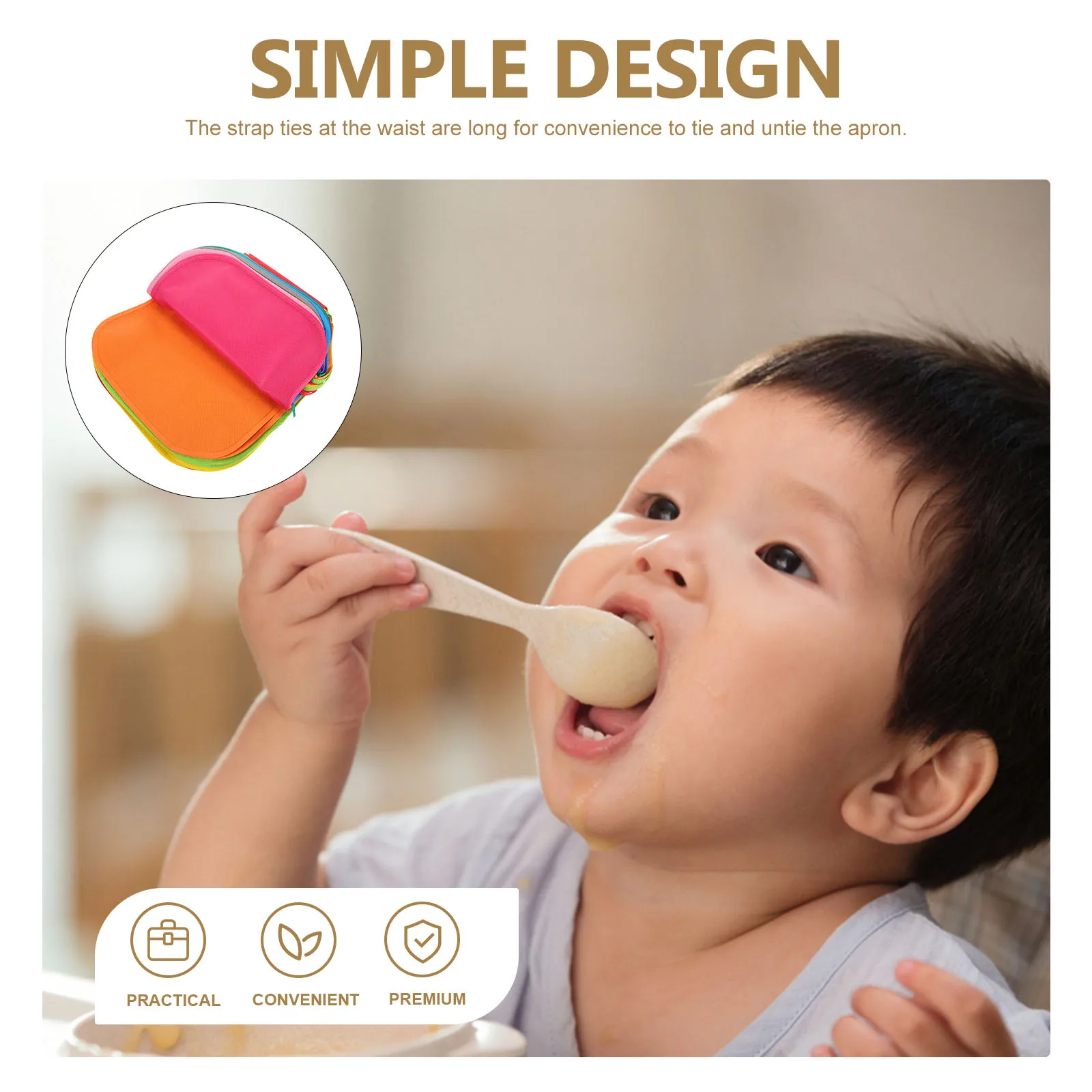 

24Pcs 's Art Painting Aprons Non-Woven Fabric Waterproof Aprons for Cooking Crafts Feeding and Painting Activities