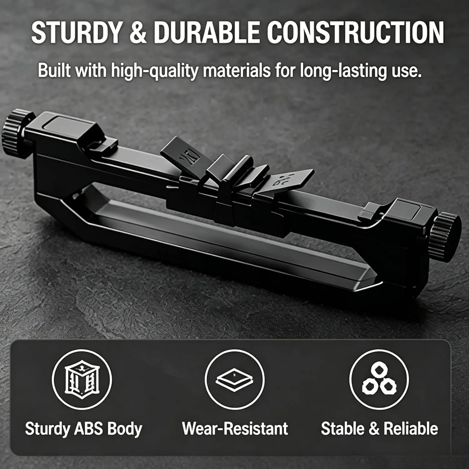Portable Handheld Knife Sharpener with 3-Tier Angle Guide Dual-Sided Whetstone for Smooth Grit Shifts - Kitchen And Outdoor Use