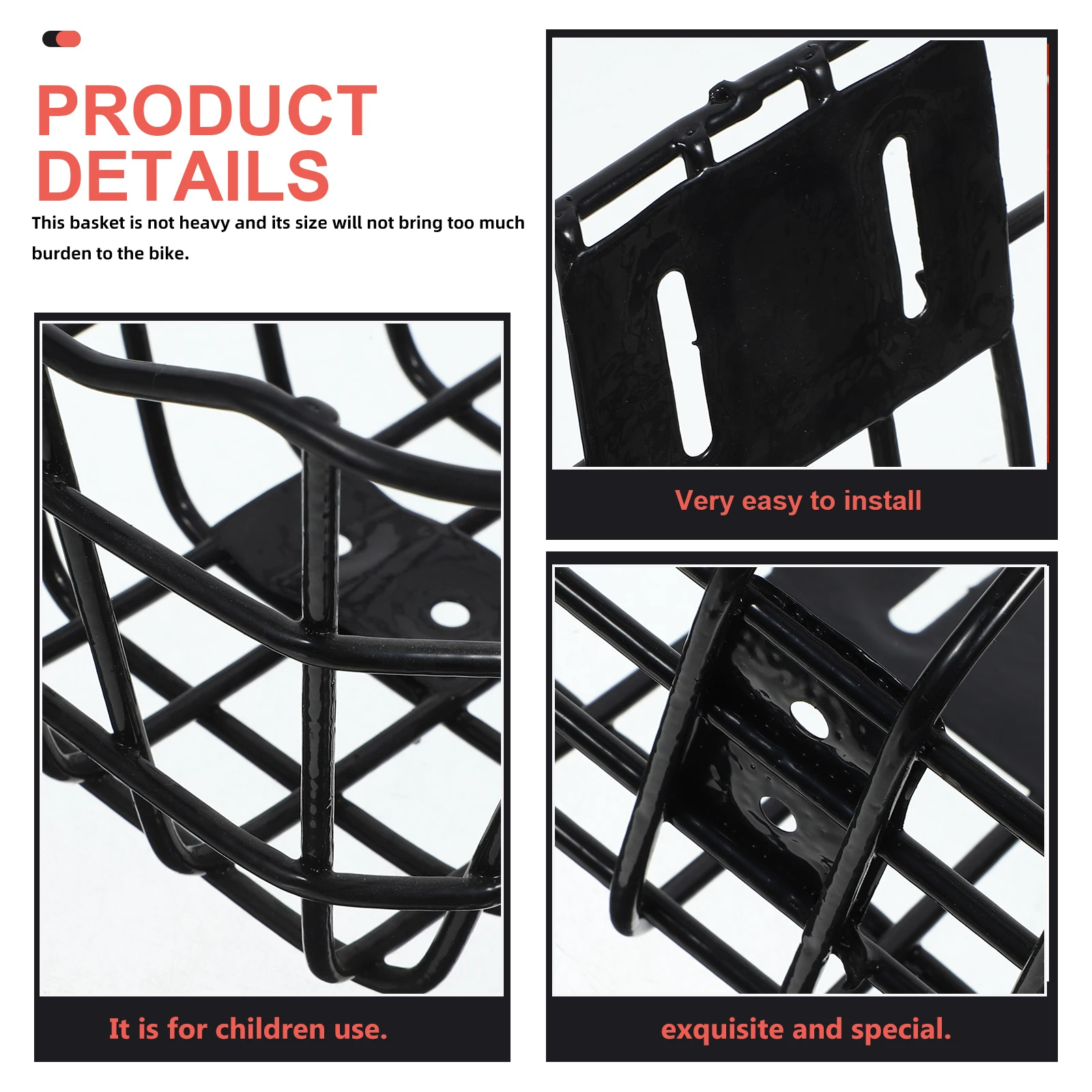 

Large Capacity Front Bike Metal Wire Bicycle Handlebar Basket Detachable Portable Scooter Basket For Electric Bike Cycling