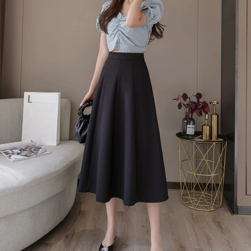 Skirts For Women Black Maxi Womens Skirt Zipper Long High Waist Clothing Offer High Quality Luxury Premium Quality Korean Style