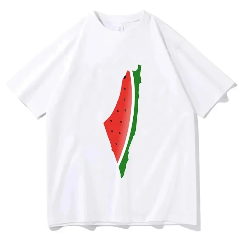 Watermelon Palest Printed t shirt women Summer Short Sleeve T-shirts men Tee Shirts Unisex Casual Hip Hop Top