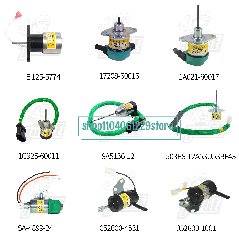 Escavadeira Parar válvula solenóide, GU 2370-24E3U1B5S1A 12 24