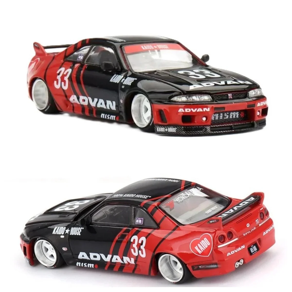 Kaido House x Mini GT 1:64 Skyline GT-R (R33) Kaido Works ADVAN KHMG191 Diecast Model Car Collection Limited Edition Alloy