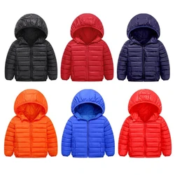 Autumn Winter Teen Boys Girls Warm Down Jacket Children Cotton Outerwear New Fashion Hooded Zipper Coats 3-12 Years Kids Clothes