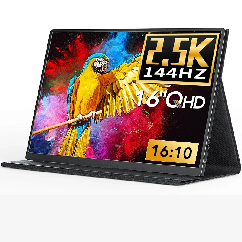 16 Inch 2.5K 144Hz Portable Monitor 2560X1600 500 Brightness 100% sRGB Display Game Screen For Laptop Mac Phone Xbox PS4  Switch