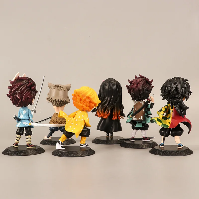 6 ชิ้น/เซ็ต Anime Demon Sayaer รูป Demon Slayer: Kimetsu no Yaiba PVC Q Posket Kamado Tanjiro Kamado Nezuko Agatsuma เครื่อง ds In Stock และ ys เทคนิคฟุต