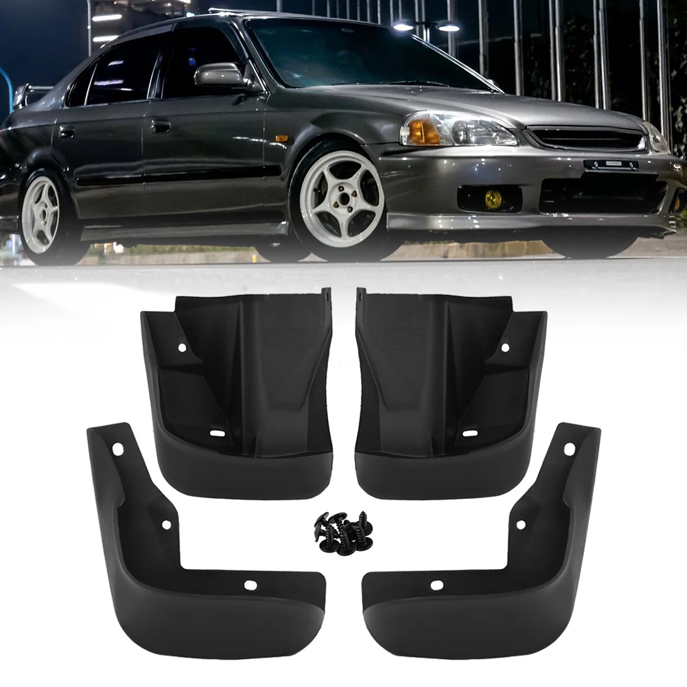4Pcs Car Mud Fenders Kit Front Rear Wheel Fenders Mudguards Protector for Honda Civic 1996 1997 1998 1999 2000