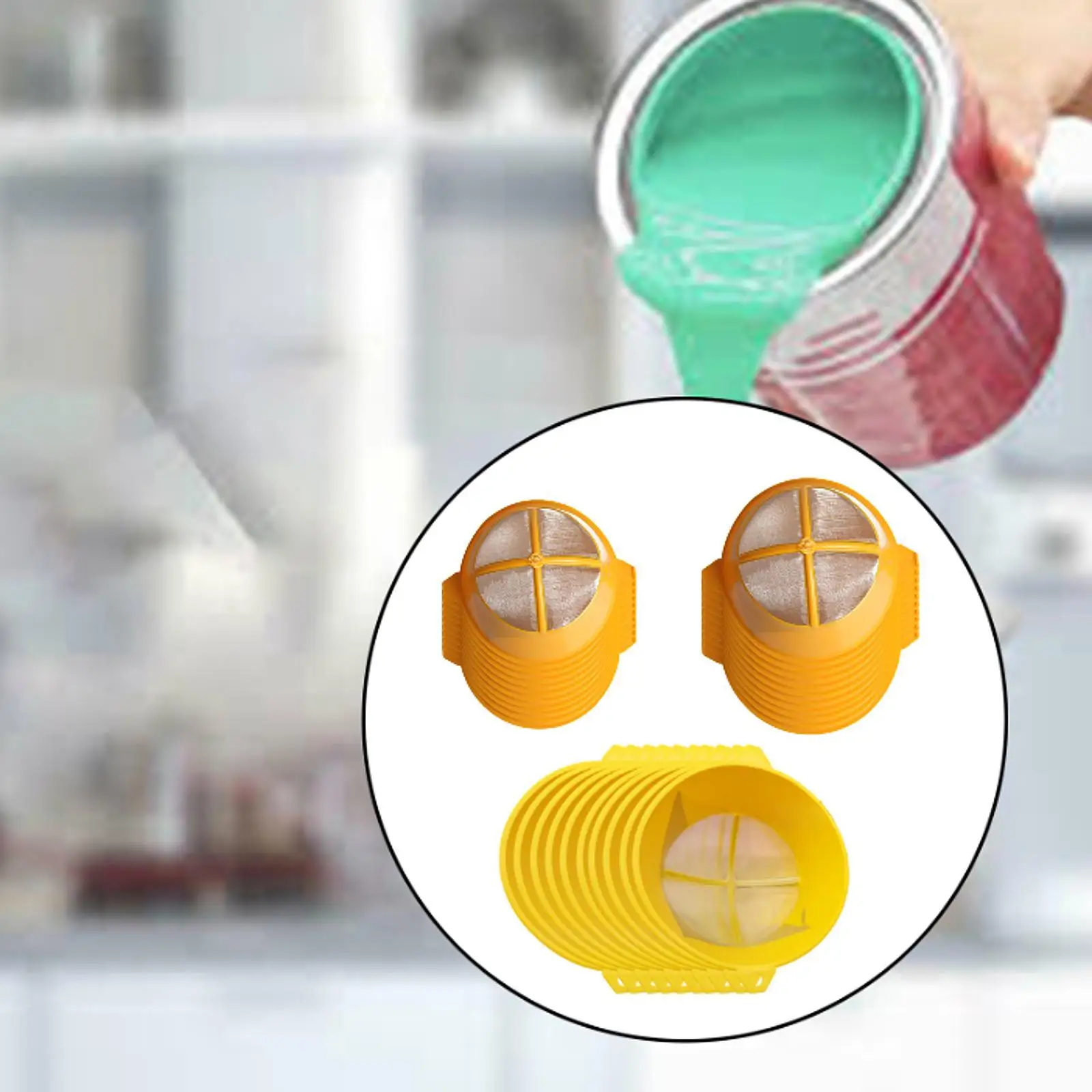 

10Pcs Paint Strainers Easy to Clean Lightweight Mesh Paint Filter for Industrial Impurities Easy Installation Accessories