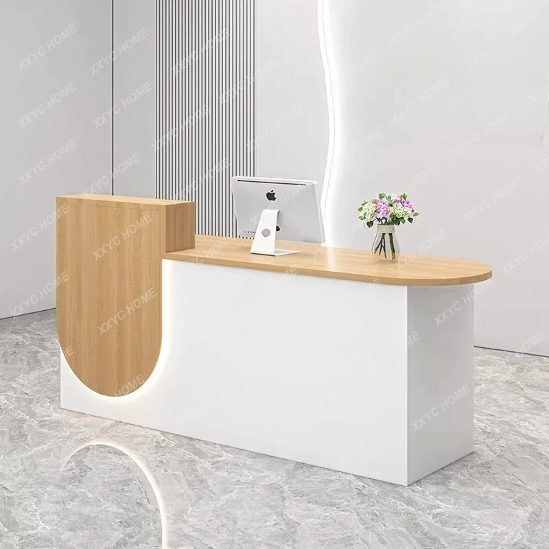 XX Luxury Beauty Reception Desks Display Aesthetic Minimalist Reception Desks Modern Simple Commercial