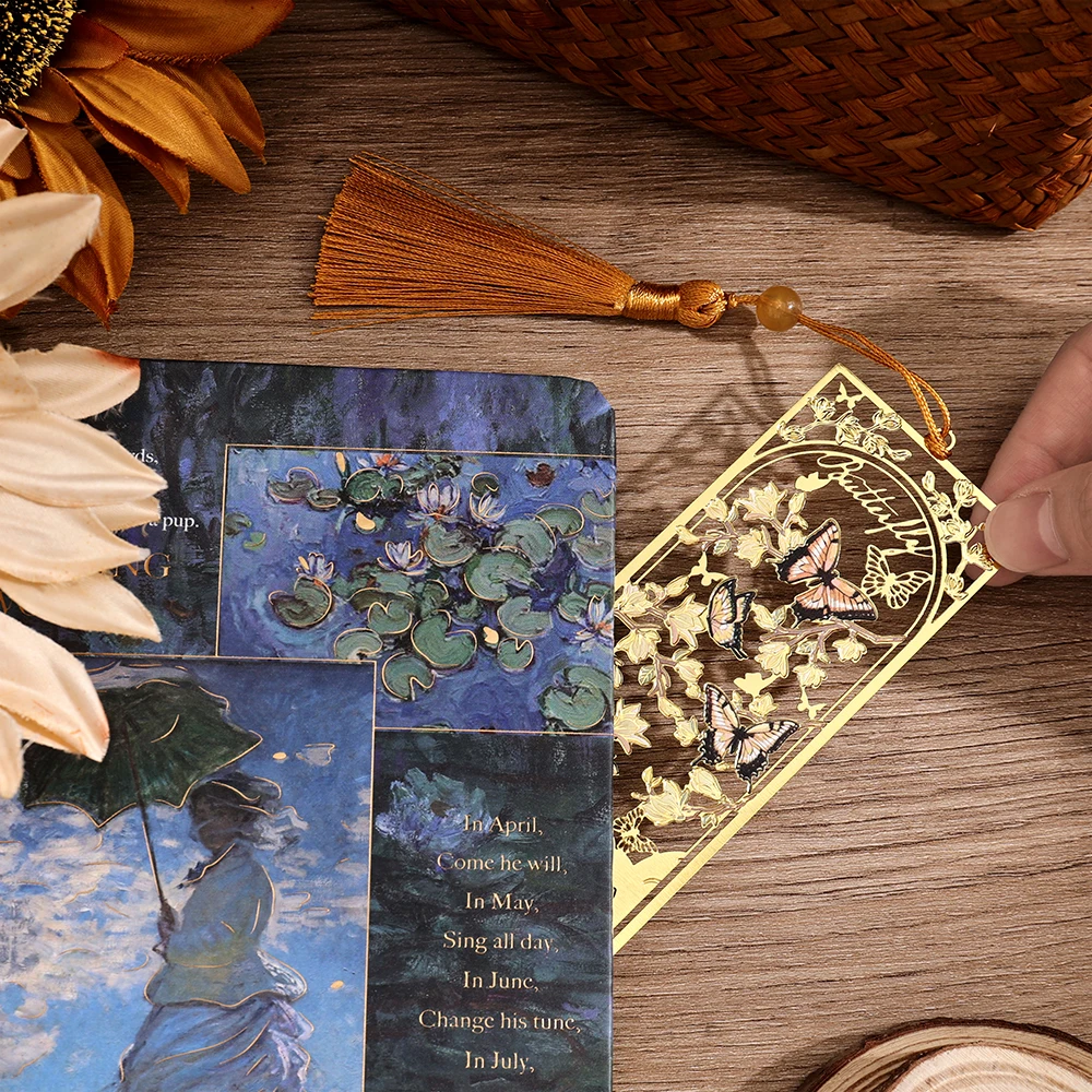 2 قطعة مجموعة الإشارات المرجعية المعدنية على شكل فراشة مجوفة أنيقة شرابة الإشارات المرجعية علامة كتاب كبيرة لمحبي الكتب الطلاب المعلمين