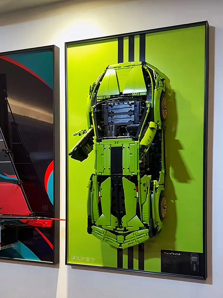 

31.5“ Metal Display Wall Mount for LEGO 42115 Model, Wall Mount Display for Lamborghini Sián FKP 37 Car Building Blocks