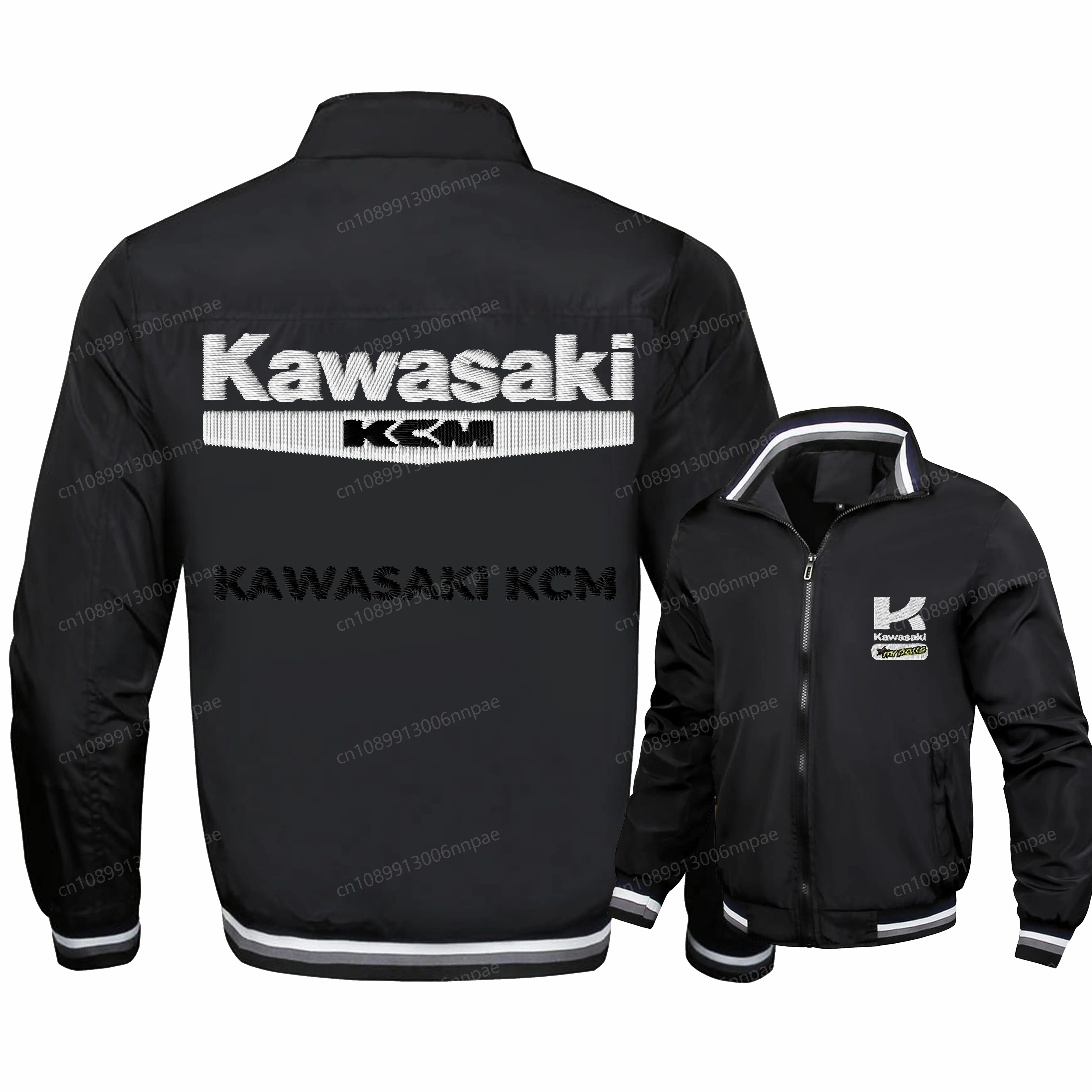 

Embroidery Kawasaki 3D Printing Men's Jacket Motorcyclist Clothing Motorcycle Uniform Coat Sports Coats Clothes Jackets for Man