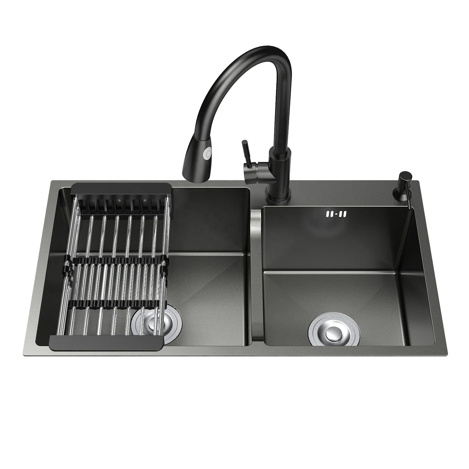 Modern Kitchen Multifunction Double Bowl Kitchen Sink Commercial Undermount 304 Stainless Steel Sink Wash Sink