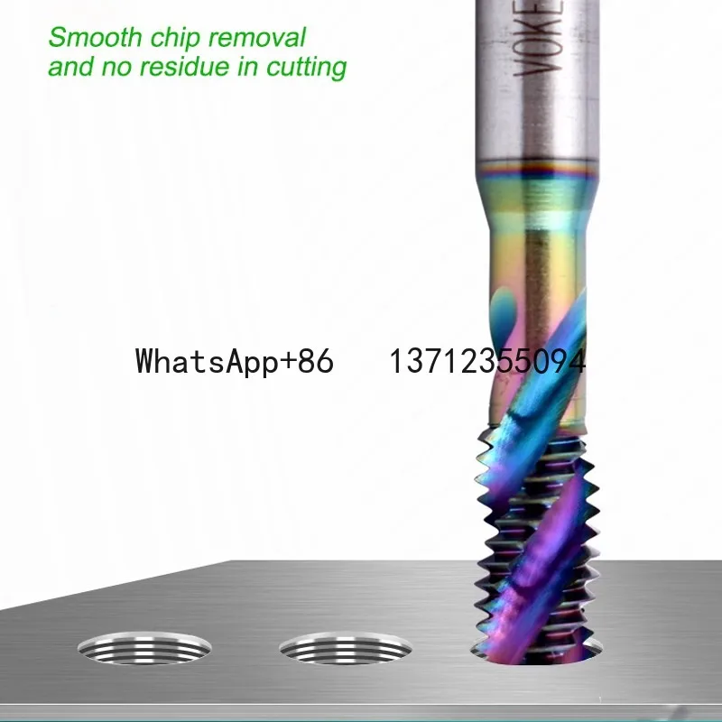 

DLC Colorful Coating Spiral Tap For Aluminum Efficient Blind Hole Tap Tapping Tools M2M3M4M5M6M8M12