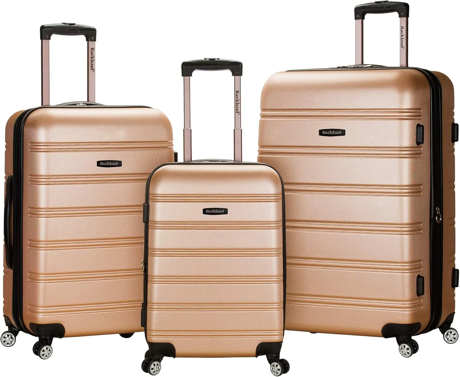 

Expandable Spinner Wheel Luggage Set, Champagne Color, 3-Piece (20/24/28) for Travel