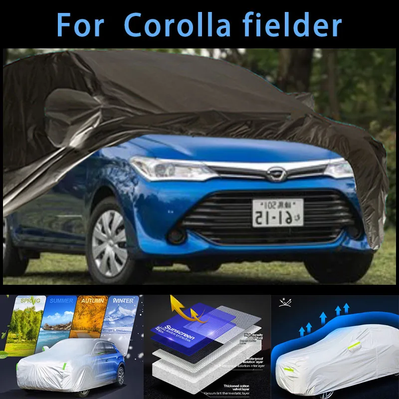 For Corolla fielder Outdoor Protection Full Car Covers Snow Cover Sunshade Waterproof Dustproof Exterior Car accessories