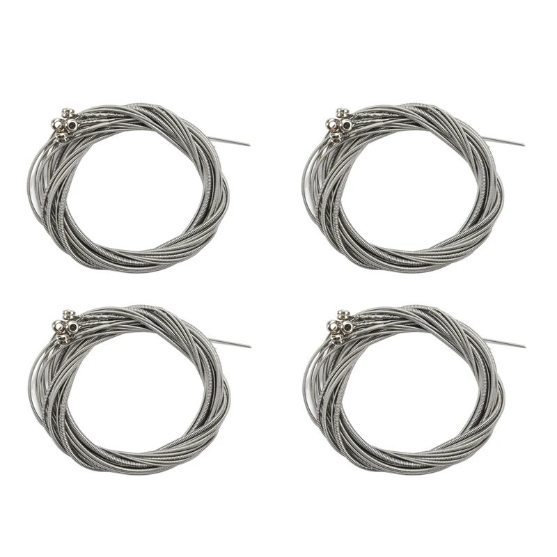 16 Pcs Stainless Steel Bass Strings Bass Guitar Parts Accessories Guitar String Silver Plated Gauge