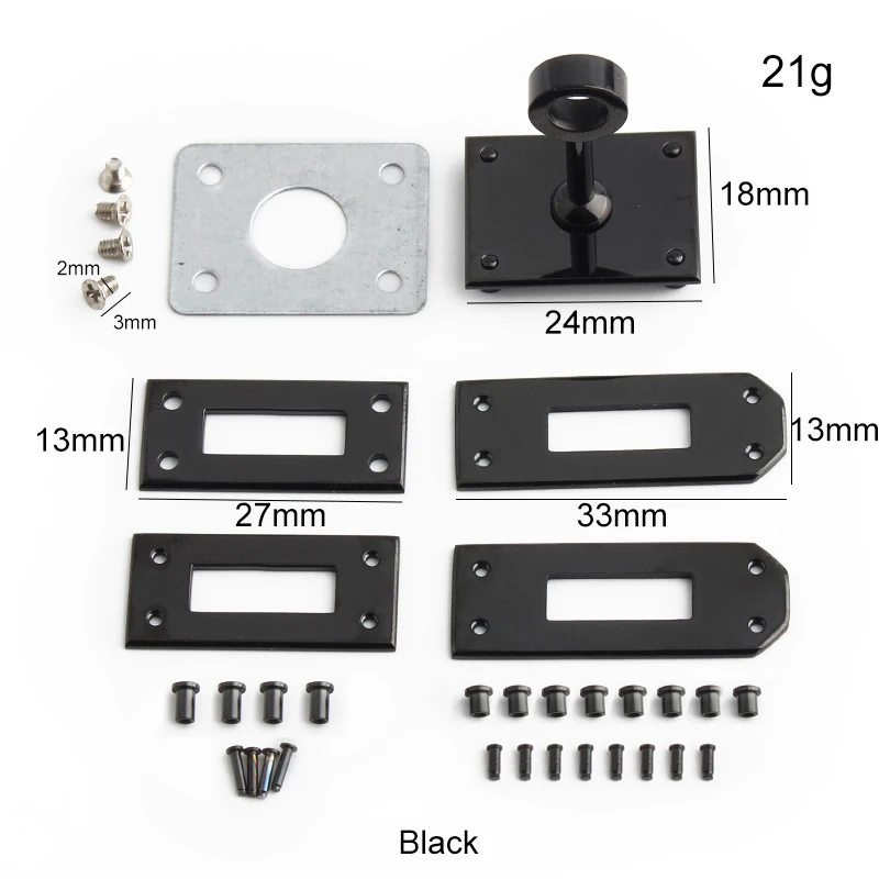 Black 2/4Sets Stainless Steel Metal Rectangle Turn Lock Twist Clasp For DIY Bags Handbags Briefcase Fastener Buckles Accessories