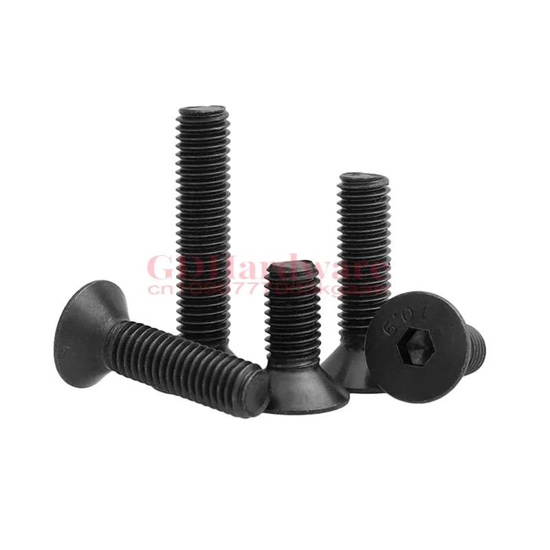 Grau 12.9 M1.6 M2 M2.5 M3 M4 M5 M6 M8 M10 - M20 SCM435 Aço DIN7991 Hexágono Hex Soquete Cabeça Plana Escareada Parafuso Allen