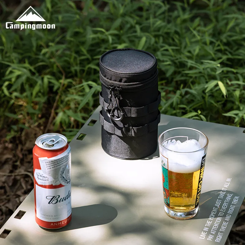 B-OS glass beer cup bag camping portable glass cup anti-collision and shock-absorbing protection bag with hanging strap handle