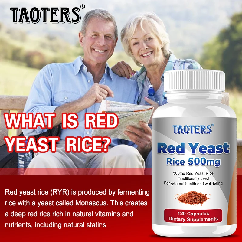 Red Yeast Rice Supplement - Super Powerful Vegetarian Capsules, Immunity, Cholesterol Lowering, Stress Relief, Antioxidants