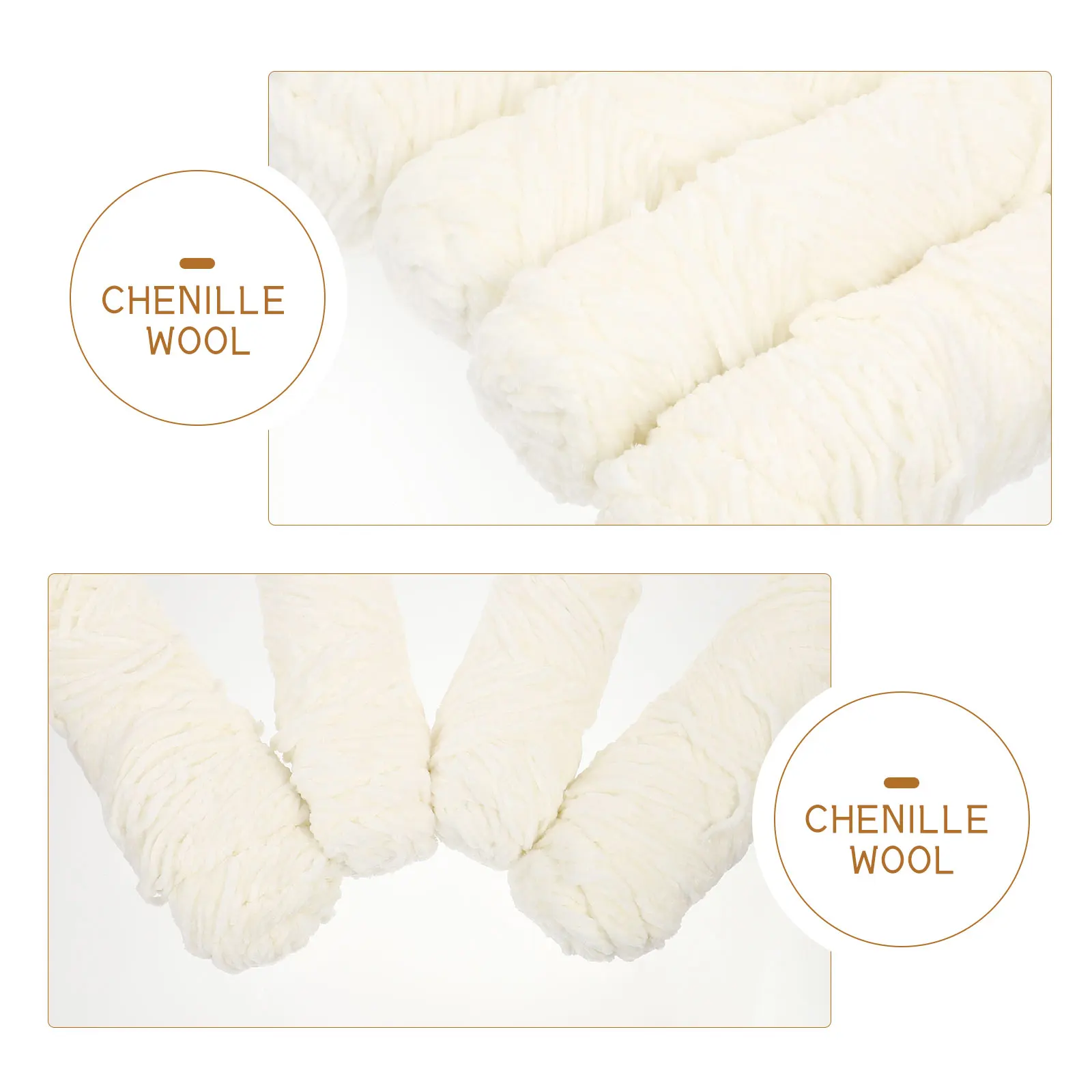 

4 Pcs Chenille Yarn DIY Handmade Diy Wool Wool Handmade Crocheted Material Scarf Thread Portable Warmth Knitting