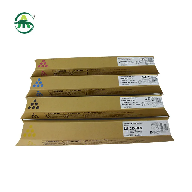 MP C3501 Toner Cartridge Compatible for RICOH Aficio MP C3001 3501 Copier Cartridges Supplies Copier Spare Parts 4pcs/set