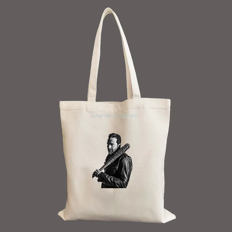 

Winter Coming The Walking Dead Negan Fashion Ladies Shopping Bag Travel Canvas Bags Eco Foldable Shoulder Bag Student Tote Bag
