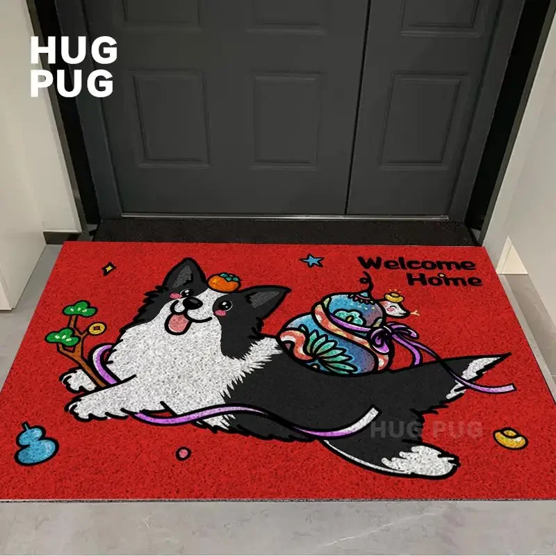 Border Collie Golden Retriever Carpet Corgi New Year s Lucky Dog Entry Door Carpet Living Room Anti Dirty Mat Home Decoration