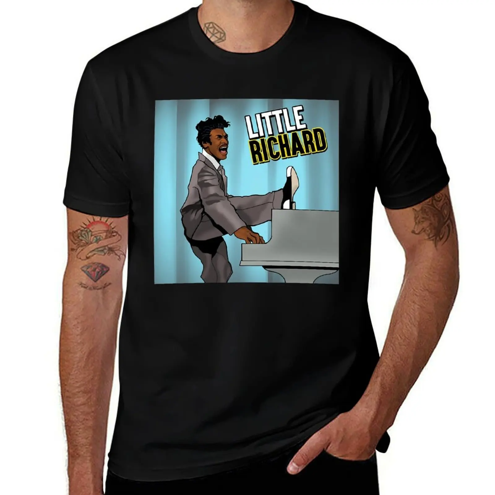 

The Pianist Singer Of Little Richard T-Shirt man t shirt cotton high quality t shirts designer t shirt man plain T-Shirt