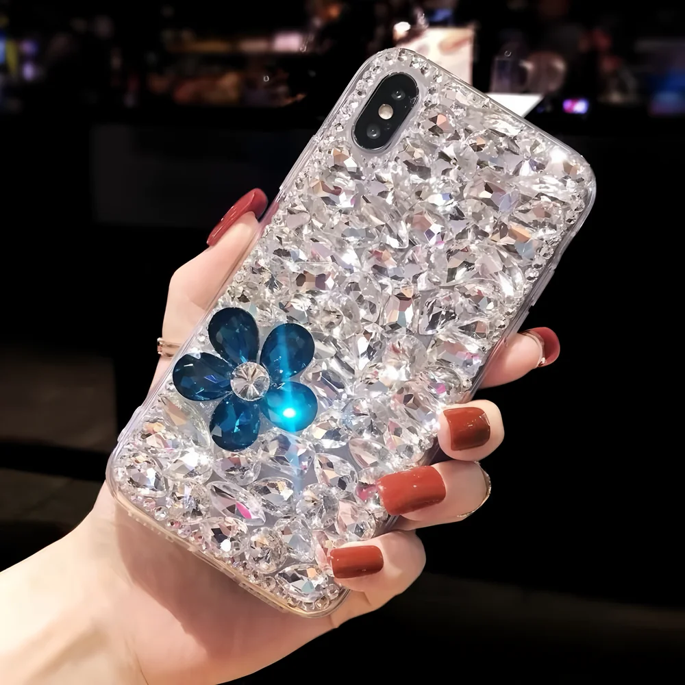 حافظة هاتف فاخرة ثلاثية الأبعاد ماسية لهاتف Honor Magic 7 4 Lite 6 Pro 5G حافظة مرصعة بالجواهر