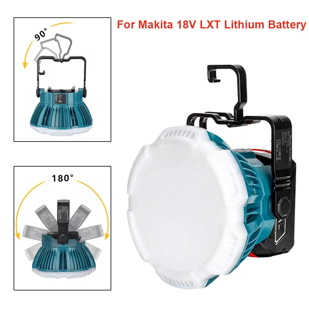 

2400LM LED Camping Lantern for Makita 18V LXT Lithium Battery, 24W LED Work Light for Car Repairing , Camping, Emergency and Hur