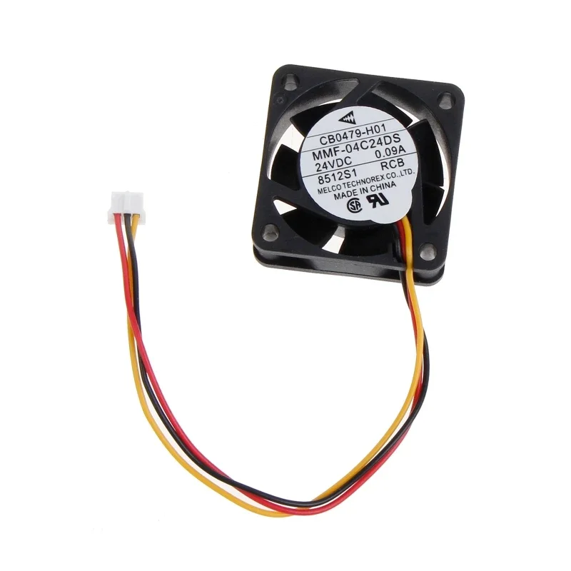 1-Pack DC Cooling Fan CB0479-H01 MMF-04C24DS RCB with a Complete set of Brackets 24V 0.09A 40x40x15mm