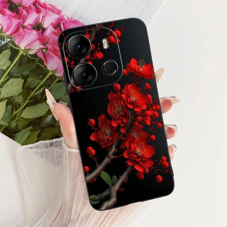 حافظة لهاتف Tecno Spark Go 2023 حافظة ناعمة على شكل فراشة على شكل زهرة شعبية من السيليكون لهاتف Tecno Pop 7 Pro Pop7 BF6 BF7 BF7h Coque #3