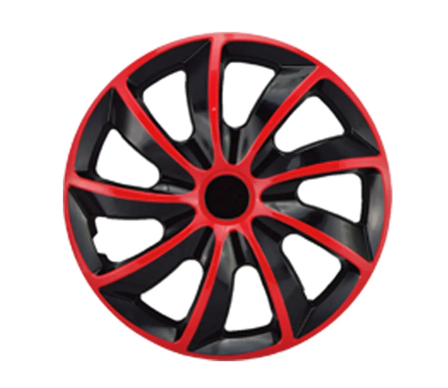 Wholesale Anti-wear Bi-color Auto Wheel Hubcaps Skins ,PP Or ABS Colorful Car Center Wheel Cover Rims For 15 Inch4PCS