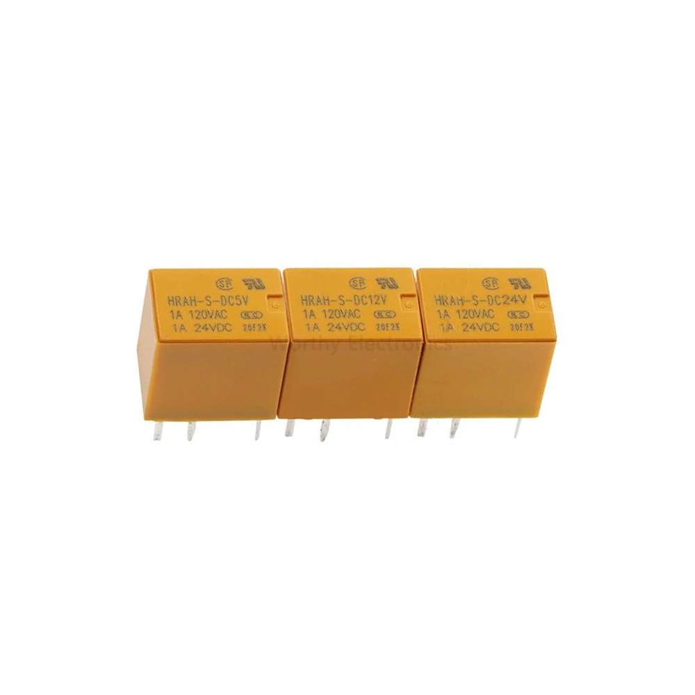 

Free shipping 10PCS/LOT HRAH-S-DC5V DC12V DC24V 1A 6PIN Relay