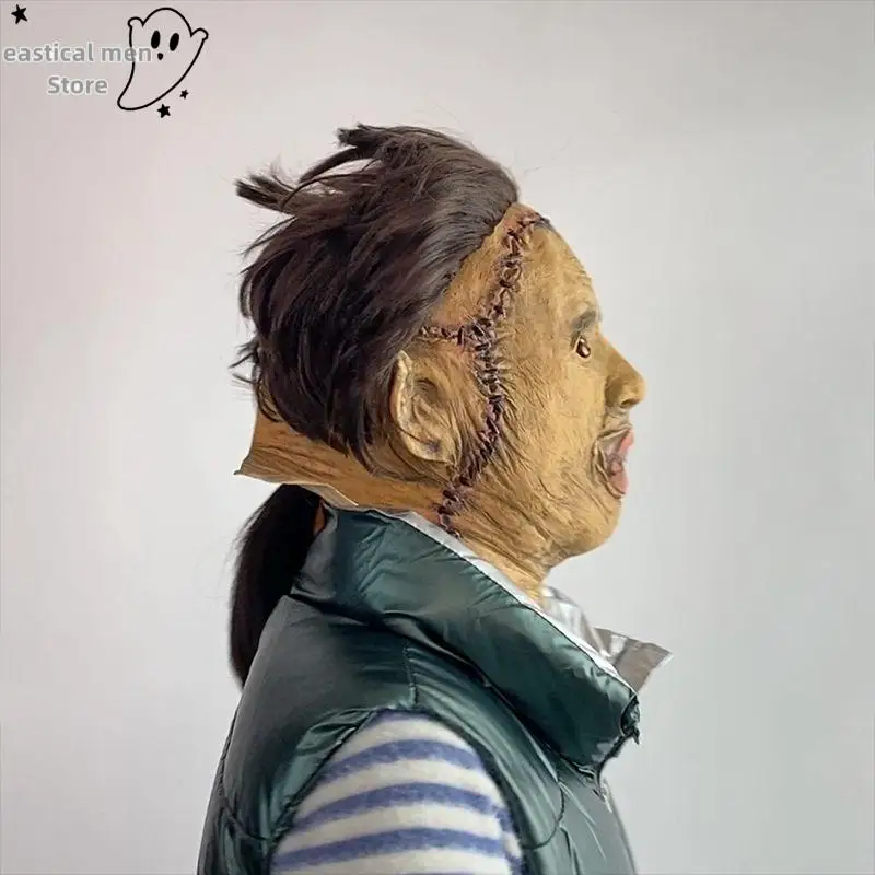 Motosserra massacre leatherface máscara halloween horror cosplay fantasia vestir-se chapelaria festa cosplay máscaras de látex festa de halloween