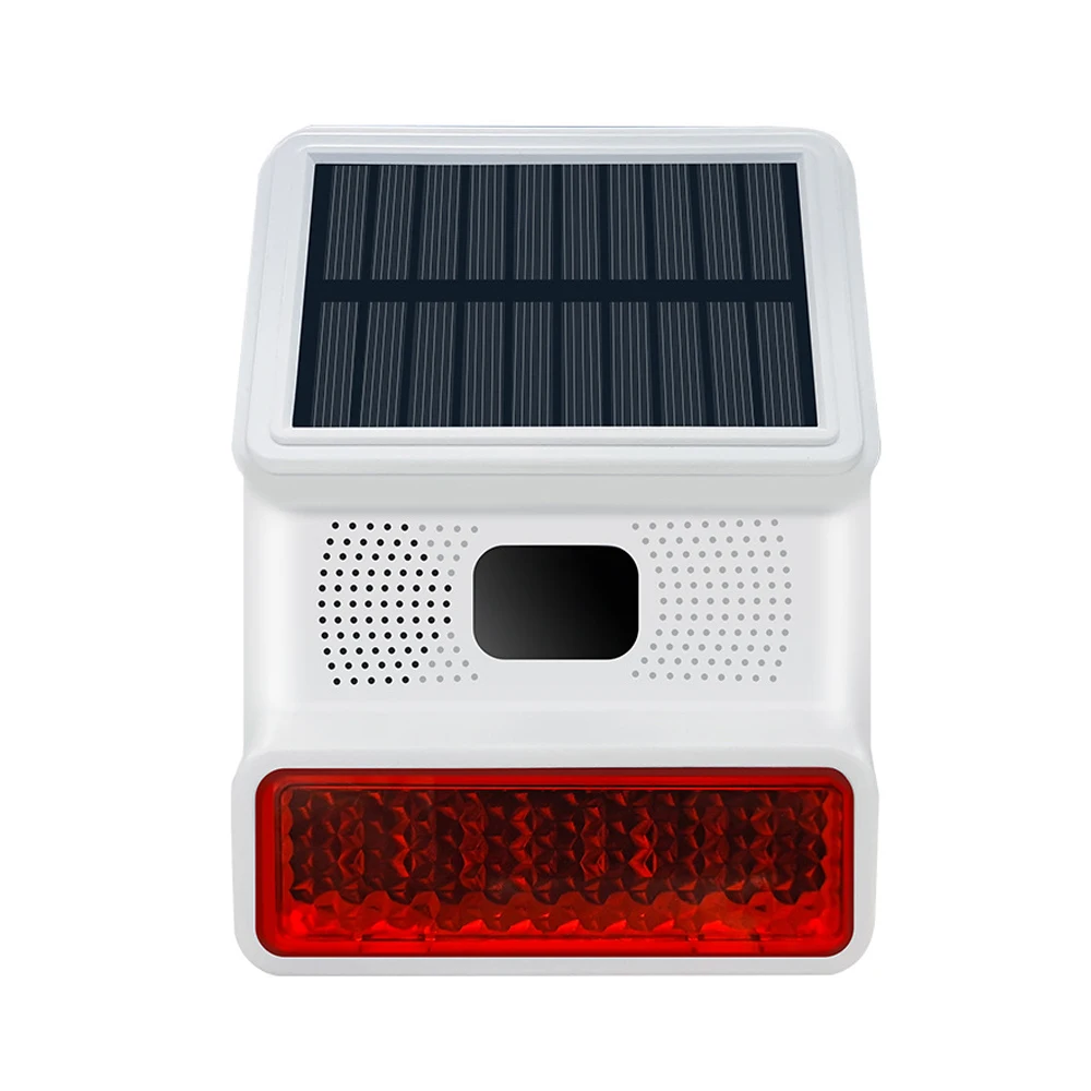 Acousto Optic Alarm Waterproof Solar Sound Strobe Light Alarm Anti-interference Sound-light Alarm Signal with Motion Detector