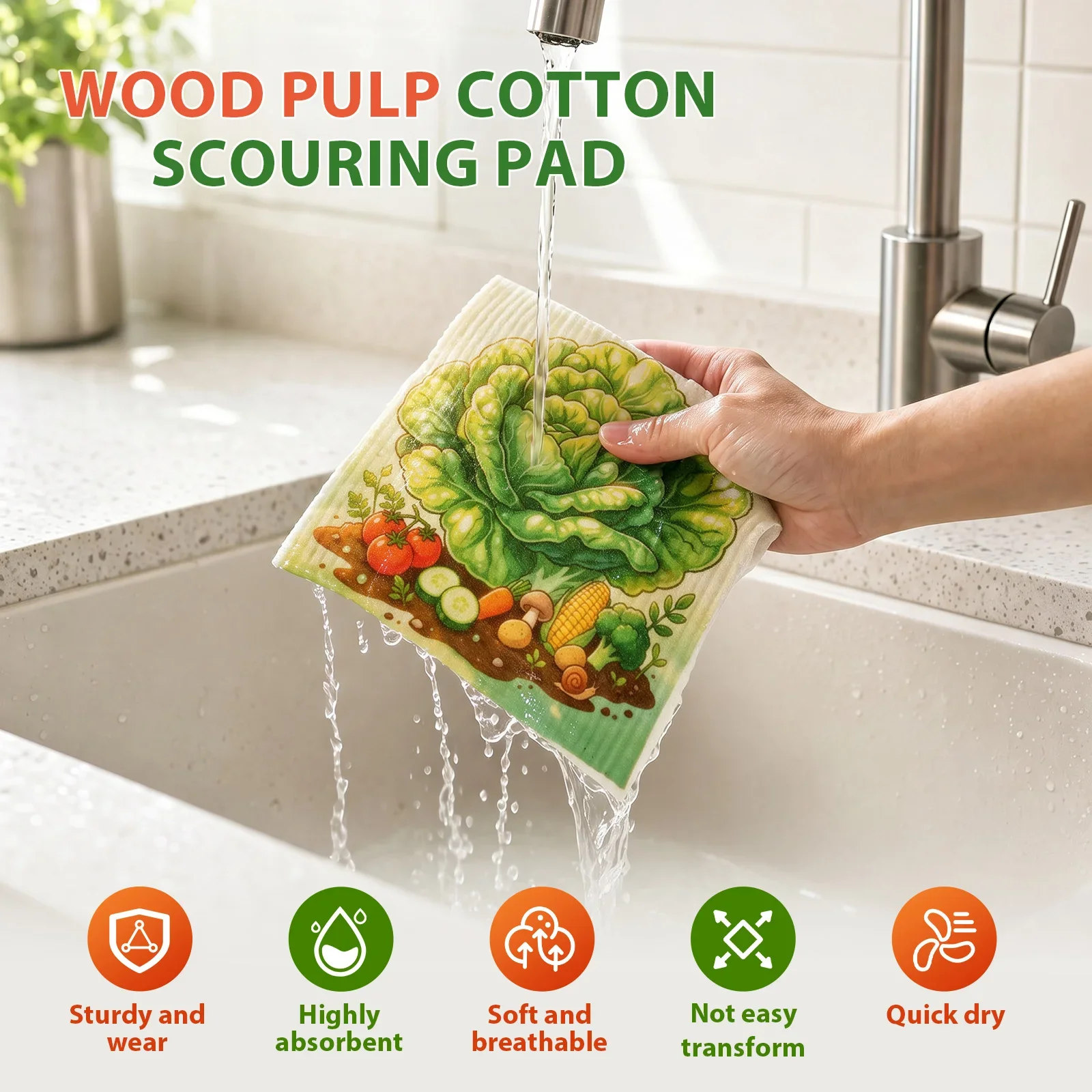 10Pcs Swedish Kitchen Dishcloths Highly Absorbent Kitchen Rag Multipurpose Cleaning Cloth Set for Home Washing Dishes Cleaning