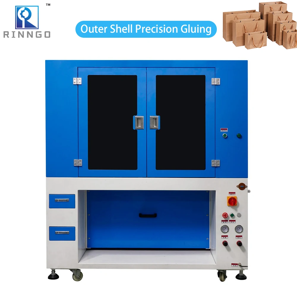 Frame Mini Box Leather Edge Carton Paper Linear 3 Axis Semi Automatic Cnc Cold Hot Melt Dispenser Gluing Machine