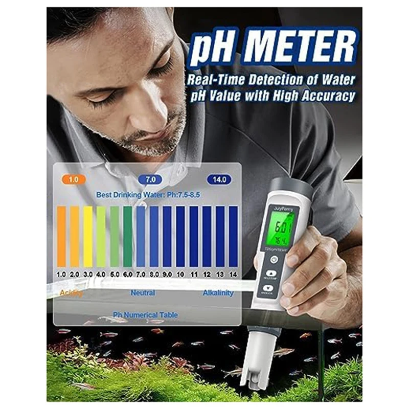 1 PCS TDS/PH/Temperature PH Water Meter As Shown ABS Water Quality Digital PH Tester With ATC, PH Tdswater Tester