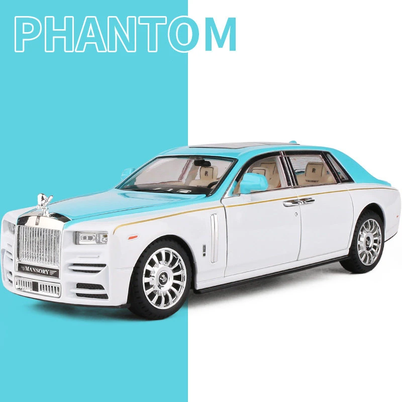 1:22 Rolls Royce Phantom Legierung Automodell Druckguss & Spielzeugfahrzeuge Metall Automodell Sammlung Simulation Sound Licht Kindergeschenk