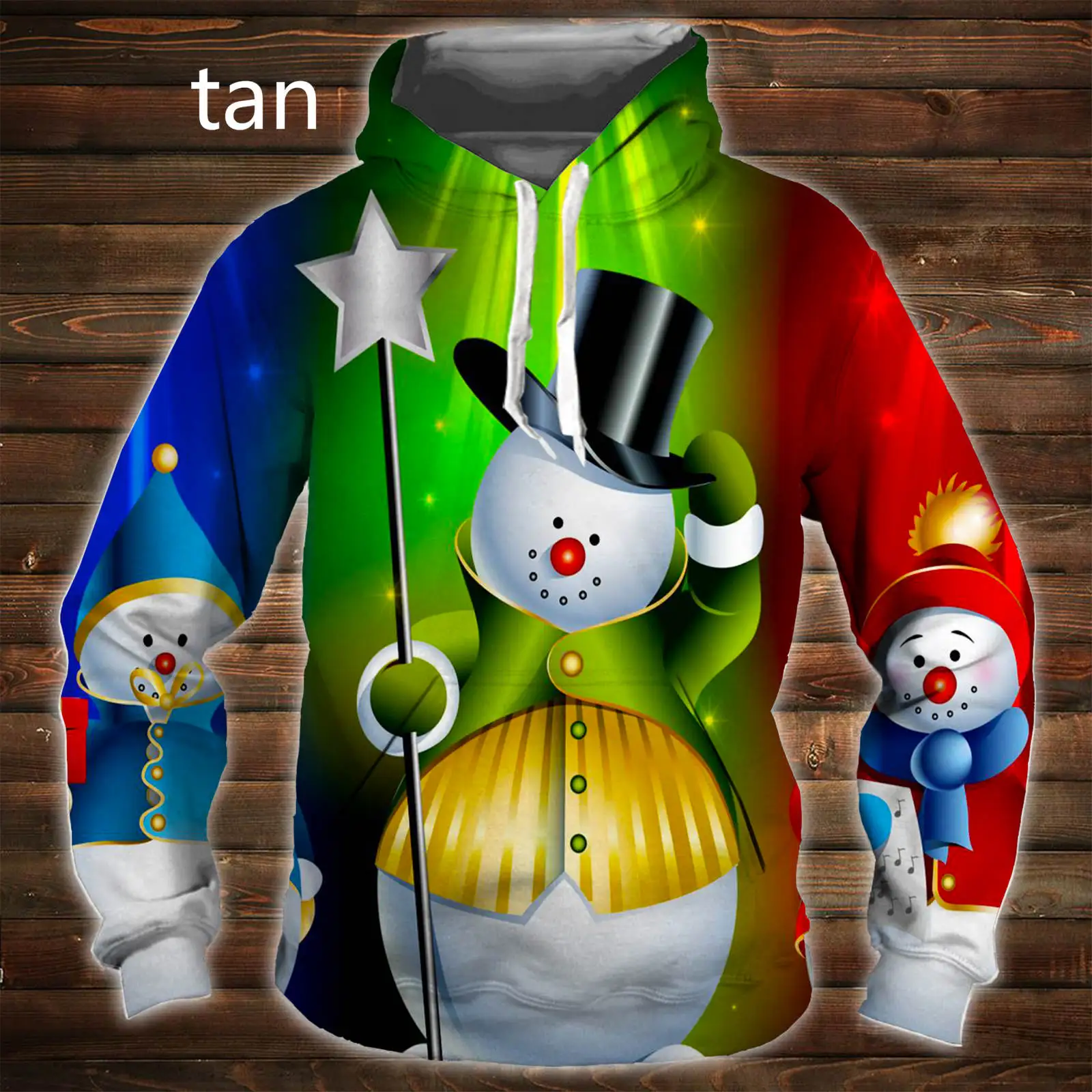 Newest Fashion Christmas 3d Hoodie Santa Claus/snowman Funny Printed Pullover Hip Hop Animal Casual Sweatshirt