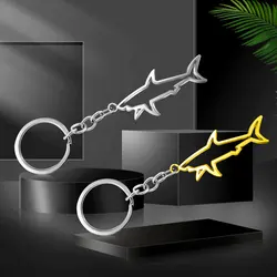 Hight Quality Hollow Fish Shark Emblem Car Key Chains Keyring Pendant Metal Keychain Holder Fashion Jewelry Keychain Accessories