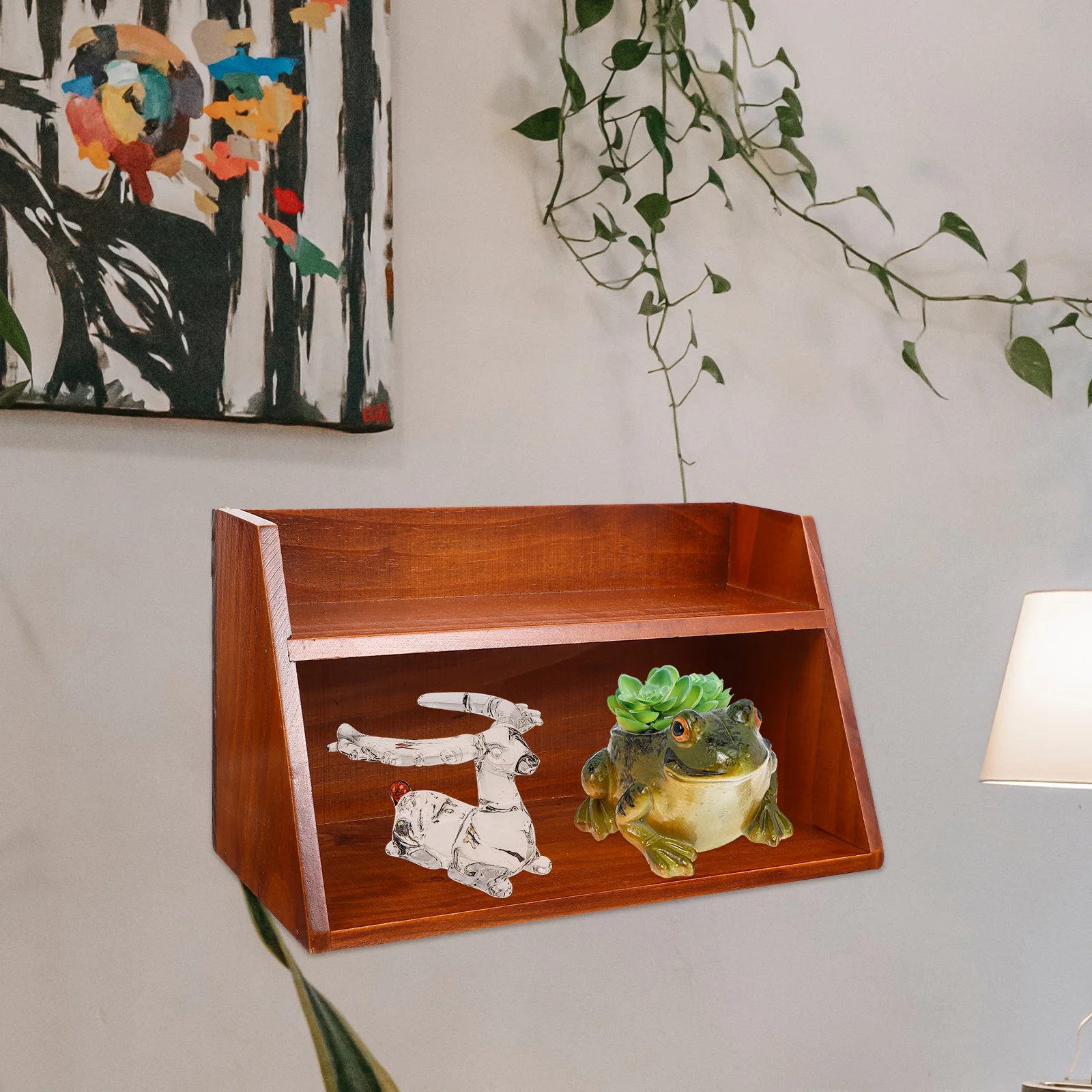 

Multi-Layer Wooden Storage Shelf Desktop Organizer Rack Storage Holder for Small Items Sundries Home Office Use