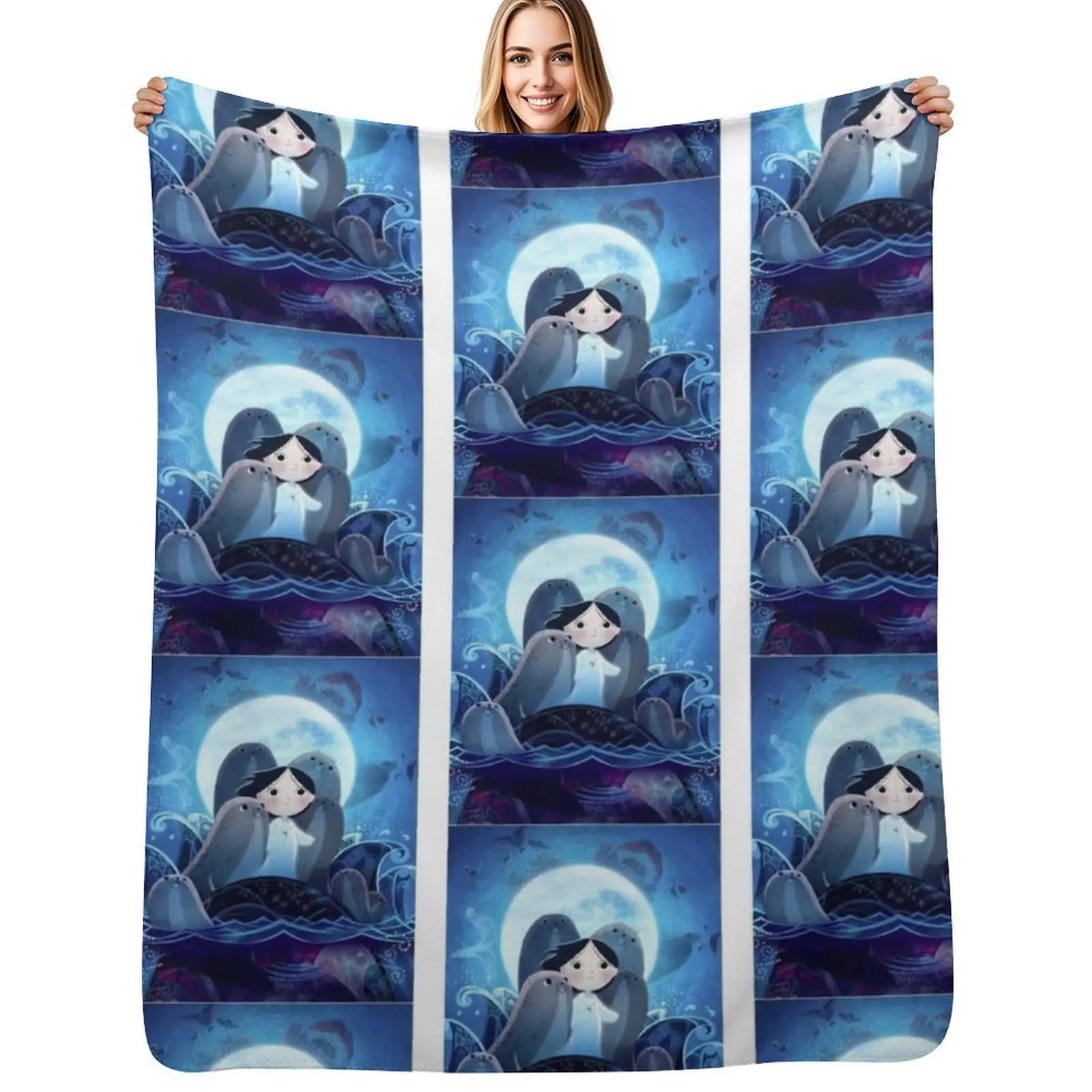 

Song Of The Sea Throw Blanket Soft Plush Plaid wednesday for sofa Plush Blankets