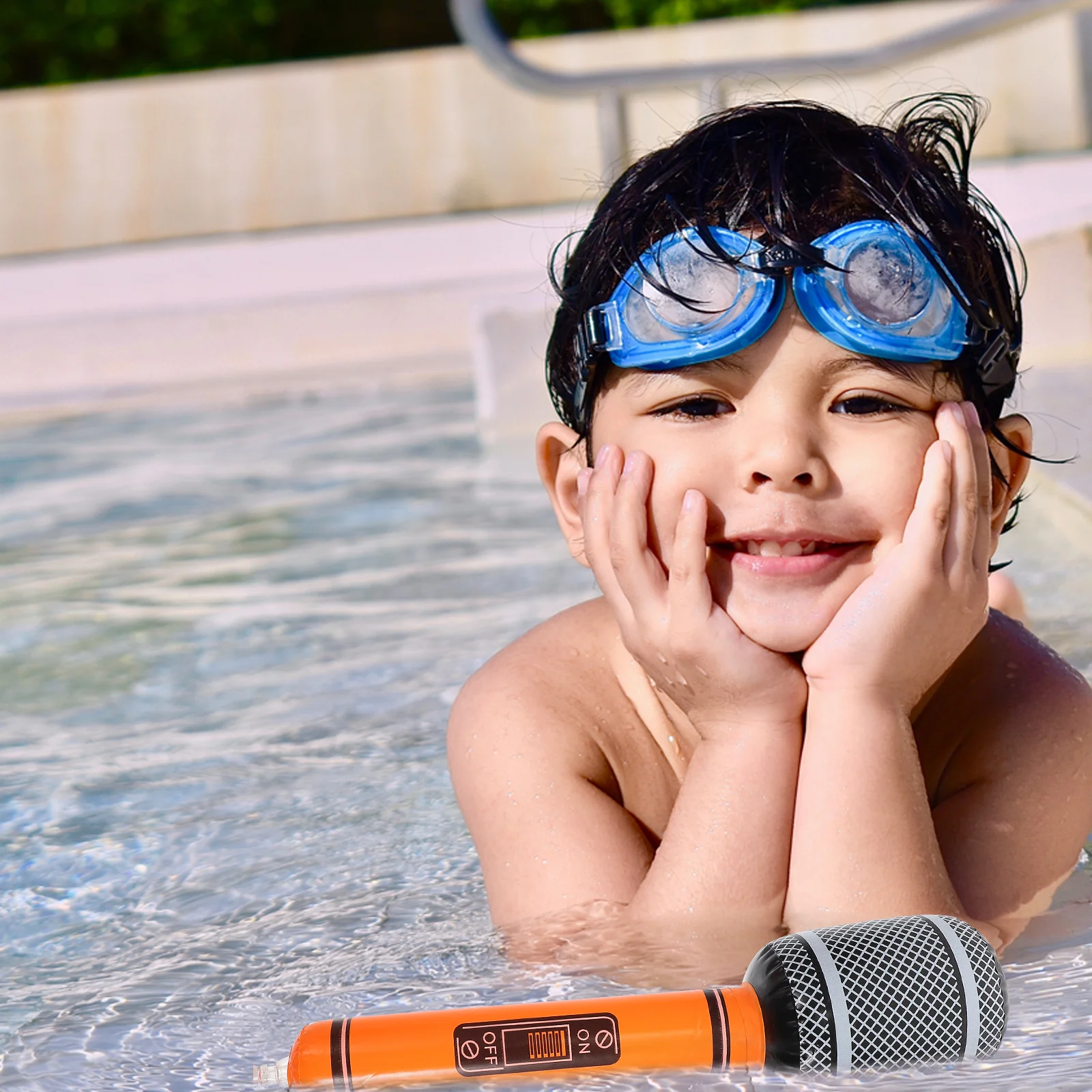 

5Pcs Blow Up Microphone Creative Design Inflatable Mic for Children Party Favors Pool Floats Gift Idea Blow Up Mic